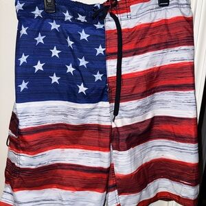 U.S. Apparel Blue Swim Trunks for Men